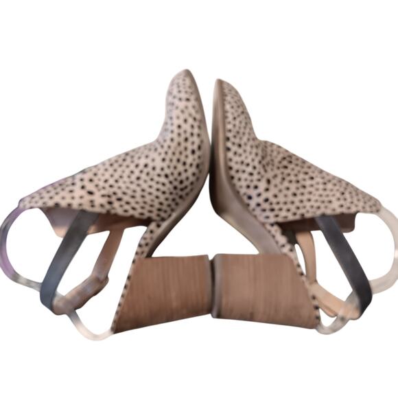 ccocci sling back leopard print Joel  heels shoes size 10 - Picture 2 of 7